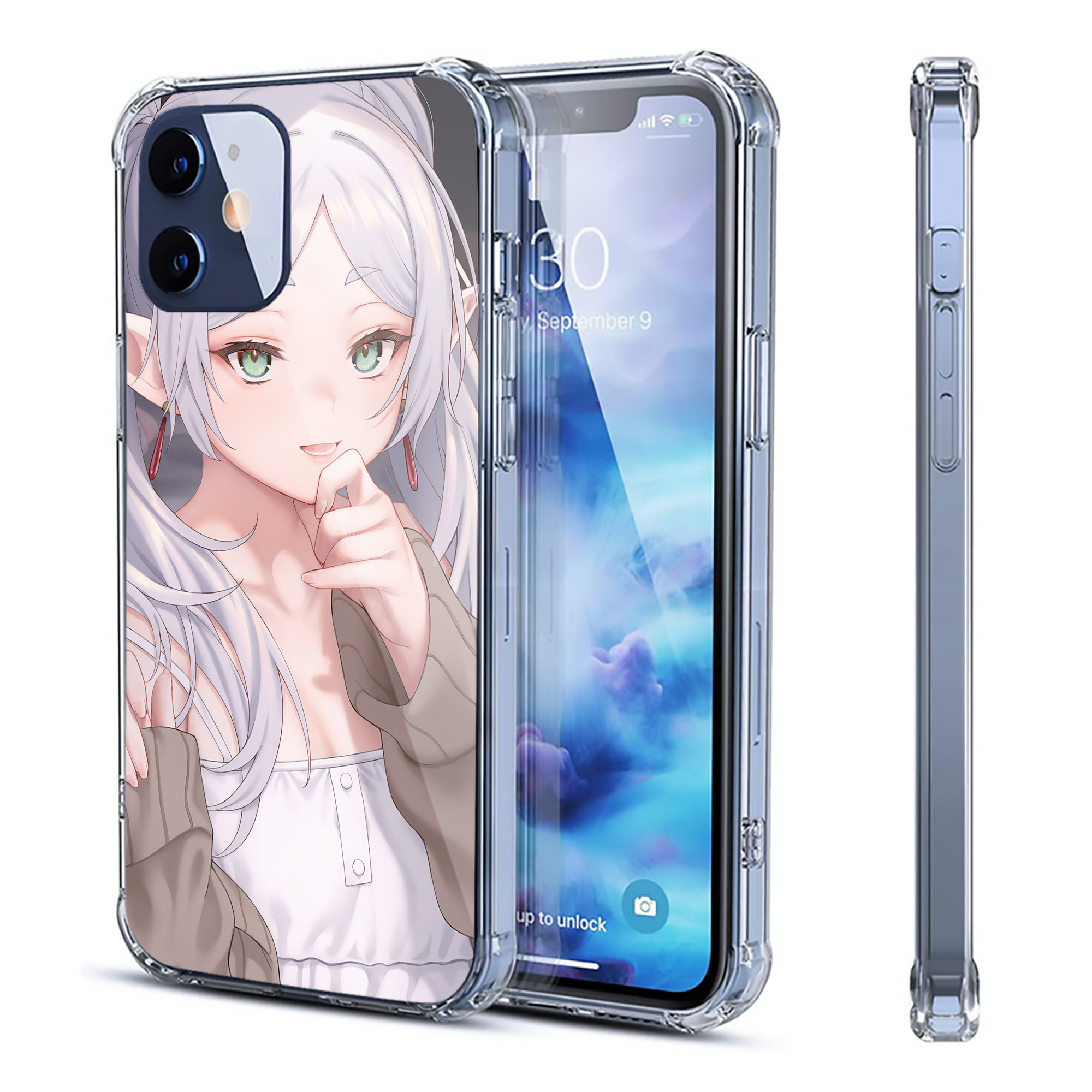 （画像用） 葬送のフリーレン Frieren 【iPhone 12シリーズ対応】透明スマホケース（クリアソフトケース）